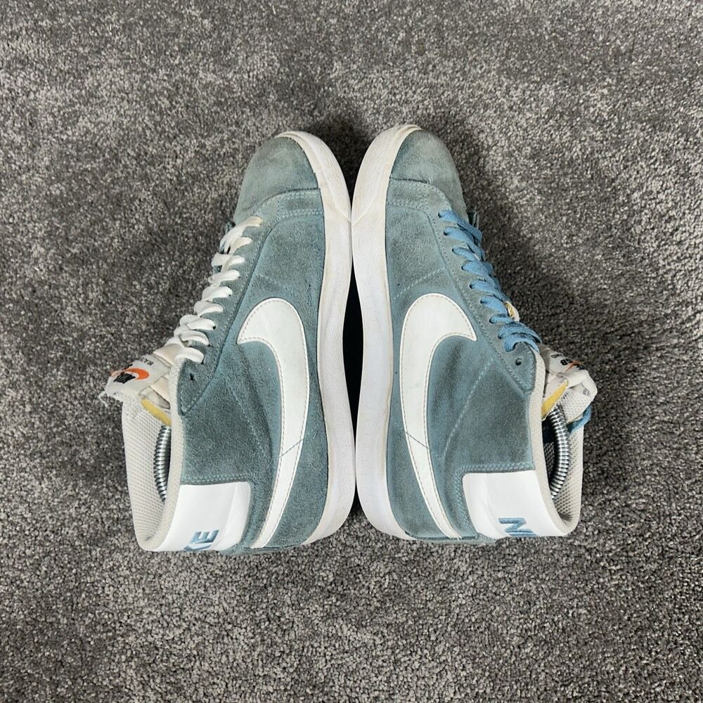Nike Zoom Blazer Mid SB 864349-404 Men’s Size 6 Cerulean Blue Suede Skate Shoes - Picture 8 of 12